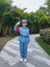 洛之潮兒童紅軍演出服小紅軍衣服八路軍新四軍紅星閃閃六一六一表演服裝 紅軍女款 120 曬單實(shí)拍圖