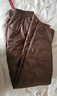 皮爾卡丹（pierre cardin）針織羽絨褲外穿冬高腰寬松新款50歲60人加厚直筒棉褲女 栗棕色 L (建議105-120斤左右) 曬單實(shí)拍圖