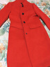 名師路毛呢大衣女秋冬裝新款OL通勤職業(yè)時(shí)尚小高領(lǐng)修身羊絨女大衣 橘紅色26 XL 曬單實(shí)拍圖