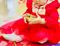 長(cháng)命富貴連衣裙秋裝新款長(cháng)袖女寶寶周歲禮服裙公主裙嬰兒蓬蓬裙新中式禮服 龍章鳳姿+發(fā)帶 90 曬單實(shí)拍圖