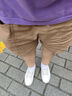 美梵朗單/兩件工裝短褲女夏薄款高腰顯瘦垂感直筒寬松闊腿a字五分褲 深焦糖色-短褲女夏天外穿 XL -短褲女夏天外穿 曬單實拍圖