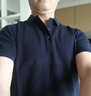 老爺車(chē)高檔品牌 絲光棉休閑短袖t恤高檔品質(zhì)百搭加大加肥速干純色 新疆棉-藏青 175/92A 140-160斤 曬單實(shí)拍圖