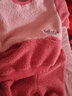 久歲伴兒童家居服秋冬加絨厚款套裝珊瑚絨童裝女童睡衣 310149 汐紅 130 曬單實(shí)拍圖