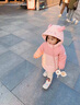 戴維貝拉（DAVE＆BELLA）童裝女童棉服防水兒童上衣小童連帽外套冬天新年男寶寶衣服 小兔子【DB4242808】 90 cm（建議身高80-90cm） 曬單實(shí)拍圖