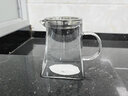 特厚耐熱玻璃公道杯不銹鋼茶漏套裝大號分茶加厚耐高溫茶具配件 450ml四方公杯+茶漏【加厚耐熱】 曬單實(shí)拍圖