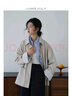 嘉茱莉2025早春新款小個(gè)子中長(zhǎng)款風(fēng)衣女知識(shí)分子翻領(lǐng)外套高級(jí)感 杏色 S 曬單實(shí)拍圖