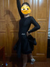 洛之潮兒童拉丁舞服女童比賽服少兒大擺裙考級練功服套裝演出服春夏 黑色心領(lǐng)長(cháng)袖+裙子 160 曬單實(shí)拍圖