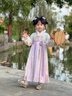 安妮優(yōu)兒（Anneyol）漢服女童冬款加絨國風(fēng)裙子2025新款兒童秋冬季古裝加厚新年拜年服 紫色 110 曬單實(shí)拍圖