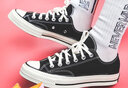 匡威（Converse）帆布鞋男  1970s三星標 運動休閑鞋子 黑色板鞋女 162058 36 曬單實拍圖