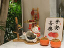 TaTanice招財(cái)貓擺件鑰匙置物架創(chuàng)意玄關(guān)收納擺件裝飾品喬遷之喜搬家禮物 步步高竹節(jié)梯子【9節(jié)+掛件】 曬單實(shí)拍圖