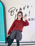 moonkids女童裙子過(guò)新年套裝秋冬年服戰袍兒童冬裝紅色毛衣兩件套加厚保暖 三件套【19741紅色毛衣+19588卡其色+4532卡其色棉裙】 130 cm 曬單實(shí)拍圖