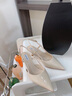 NINE WEST【韓雪同款】玖熙包頭涼鞋女夏季新款真皮尖頭后空設計感時尚中跟 白色5.5CM 34 曬單實拍圖