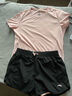 安踏速干運動(dòng)套裝羽毛球瑜伽服女士夏季透氣短褲短袖T恤跑步跳操衣服 【防走光套裝】燃冬粉7205-5 XL/175 曬單實(shí)拍圖