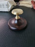 杉隱茶壺蓋置銅實(shí)木蓋托紫砂壺蓋托壺置蓋碗蓋置托茶夾擱置架茶具配件 （圓錐）黑檀木-黃銅蓋置 曬單實(shí)拍圖