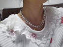 京蔻迪520禮物送女友老婆S家極光混彩色珍珠方形貝母雙層疊戴項(xiàng)鏈女輕奢 無(wú) 曬單實(shí)拍圖