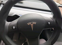 YZ適用tesla特斯拉model3Y方向盤套把超薄吸汗車內(nèi)裝飾改裝丫配件 Model3/Y麂皮絨方向盤套-黑色 曬單實拍圖