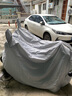 萬(wàn)仕龍電動(dòng)車(chē)防雨罩通用電瓶車(chē)遮雨防塵車(chē)罩摩托車(chē)加厚牛津布防曬罩車(chē)衣 5XL有鏡-灰色【贈收納袋】 牛津布材質(zhì)-卡扣式 曬單實(shí)拍圖