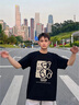 真維斯（Jeanswest）歐美潮牌短袖t恤男夏季純棉衣服大碼森系學(xué)生oversize時(shí)尚文化衫  黑色(大朦朧油彩) XL (180) (不起球不掉色) 曬單實(shí)拍圖