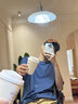 名創(chuàng  )優(yōu)品（MINISO）正肩短袖t恤男2025夏季新款純棉半袖男生少年感衣服丁達爾穿搭潮T 白色(m藍色生活胸標) L 175 (名創(chuàng  )優(yōu)品 品控嚴格) 曬單實(shí)拍圖