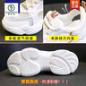 啄木鳥(niǎo)網(wǎng)面鏤空女鞋運(yùn)動(dòng)涼鞋厚底包頭新款夏季透氣增高老爹鞋女百搭 藍(lán)色 38 曬單實(shí)拍圖
