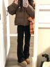 CTOX棉服女2024年新款冬季加厚棉襖冬裝學(xué)生面包服美拉德短款棉衣 咖色 M【100-110斤】 曬單實(shí)拍圖