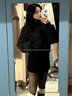CTOX2025年秋冬季新款立領(lǐng)加厚棉衣棉襖棉服女時(shí)尚顯瘦加厚面包服外套 黑色 M 曬單實(shí)拍圖