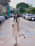 格邏恩（GELUOEN）法式溫柔風(fēng)連衣裙女2024新品氣質(zhì)女神范收腰仙女初戀裙子夏天女裝 杏色 均碼【可備注碼數(shù)】 曬單實(shí)拍圖