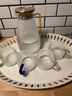 富光冷水壺玻璃耐高溫家用大容量水瓶白開(kāi)水杯家庭套裝扎壺茶壺涼水壺 錘紋壺2200ml+水杯350ml（4只） 曬單實(shí)拍圖