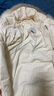 太平鳥(niǎo)女裝狐貍毛領(lǐng)中長(cháng)款羽絨服女柔軟連帽保暖牛角扣面包服 米白 L 曬單實(shí)拍圖