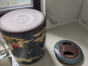 玖晟祥 宜興紫砂茶葉罐大號茶餅罐普洱茶罐防潮七子餅存茶缸密封茶葉桶 10餅裝 直筒泥繪綠山水款 曬單實拍圖