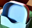 御驾道（YUJIADAO）小麦秸秆吐骨碟子吐骨头盘家用创意餐桌垃圾盘水果碟零食盘骨头碟 方碟混色10个装+底座 14cm 实拍图