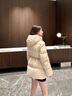 高梵黑金鵝絨服女王5.0五格2025新款女士泡芙羽絨服潮流休閑加厚外套 鉑金5號 M 曬單實(shí)拍圖