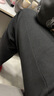 貴人鳥(niǎo)休閑褲男春秋棉質(zhì)舒適透氣簡(jiǎn)約純色彈力直筒褲子寬松百搭男女同款 黑色 XL 曬單實(shí)拍圖