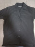 MUJI MUJI 男式不易褶皺涼感開(kāi)領(lǐng)短袖衫短袖襯衫襯衣外套男士 黑色 M 170/92A 曬單實(shí)拍圖