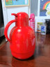 利快 保温壶玻璃内胆家用热水瓶热水壶暖水壶 红色1.5L 实拍图