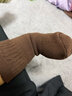 candynut兒童襪子男女童秋冬季加絨加厚毛圈襪中筒棉襪純色嬰兒中大童短襪 咖色中筒【米白+淺杏+深咖】 9-12歲【建議腳長(cháng)32-38碼】 曬單實(shí)拍圖