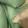 雅鹿床上四件套磨毛床单被套单人宿舍被罩纯色简约水洗棉冬季床上用品 浅绿+浅驼 四件套1.5m床【被套150*200cm】 实拍图