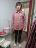琳璽（LINXI）春季新款長(cháng)袖純棉女士襯衫中年格子襯衣寬松春秋休閑薄外套 桔色格/8819款 3XL 建議120-135斤 曬單實(shí)拍圖