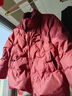 鴨鴨（YAYA）奶奶冬裝短款羽絨服60歲70老人冬季婚禮中老年媽媽女款外套QC 紫紅色 3XL 曬單實(shí)拍圖