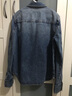 MO&Co.重工洗磨擦色懷舊棉質(zhì)牛仔襯衫外套MBD1SHT027moco 牛仔藍色 S 160 曬單實(shí)拍圖