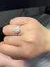 DRAGBOLL鉆戒女莫桑石一克拉簡(jiǎn)約百搭情侶求婚結婚七夕情送老婆七夕節禮物 50分滿(mǎn)天星鉆戒 8號（47-48mm） 曬單實(shí)拍圖