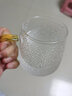 天喜（TIANXI）錘紋玻璃杯辦公室小茶杯蘑菇杯家用泡茶牛奶果汁杯早餐杯男女水杯 錘紋貴妃杯340ml(兩只裝) 曬單實(shí)拍圖