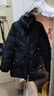 暖冬鴨鴨胖妹妹特大碼羽絨棉服女200斤顯瘦中長(cháng)款冬季胖mm新款加厚外套 黑色 2XL 曬單實(shí)拍圖