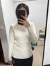 ARTFULMOM英國哺乳毛衣秋冬加厚時(shí)尚孕婦裝產(chǎn)后保暖百搭半高領(lǐng)喂奶針織上衣 灰色 XL（120-135斤） 曬單實(shí)拍圖