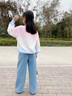 moonkids女童衛衣秋裝2025秋季新款兒童薄款漸變長(cháng)袖上衣大童女孩套頭衣服 4891粉藍漸變衛衣 【春秋款】 170 cm 曬單實(shí)拍圖