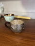 奢龍輕奢純銀茶杯功夫茶主人杯個人專用純銀品茗杯手工浮雕龍紋 曬單實拍圖