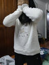 惠倫貝刺繡毛衣女加絨加厚2024秋冬新款韓版寬松百搭洋氣女士上衣針織衫 米白加絨加厚 M 建議95-110斤 曬單實(shí)拍圖