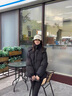 舒芳蝶（shufangdie）羽棉襖絨服女2025冬季寬松顯瘦棉襖加厚面包服外套棉衣棉服外套女 黑色 M 曬單實(shí)拍圖