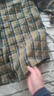 以純（YISHion）秋全棉復古撞色格子襯衫女百搭寬松長(cháng)袖襯衣學(xué)生外套 綠色 均碼 曬單實(shí)拍圖