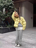 甜米寶棉服女2025年秋冬季新款休閑簡(jiǎn)約寬松韓版保暖短外套時(shí)尚女裝棉衣 黃色 L 建議105-120斤 曬單實(shí)拍圖